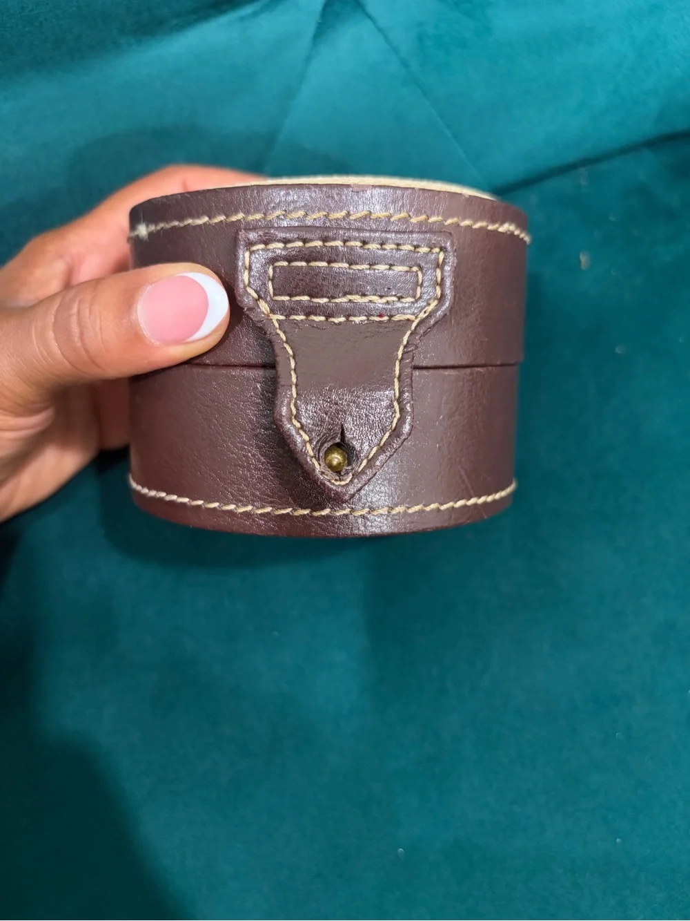 Brown Leather Chronograph Watch with Silver Case - Brand